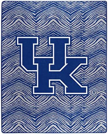 Zubaz pelo noroeste da NCAA Zubified Raschel Throw Blanket 50 x 60, Kentucky Wildcats