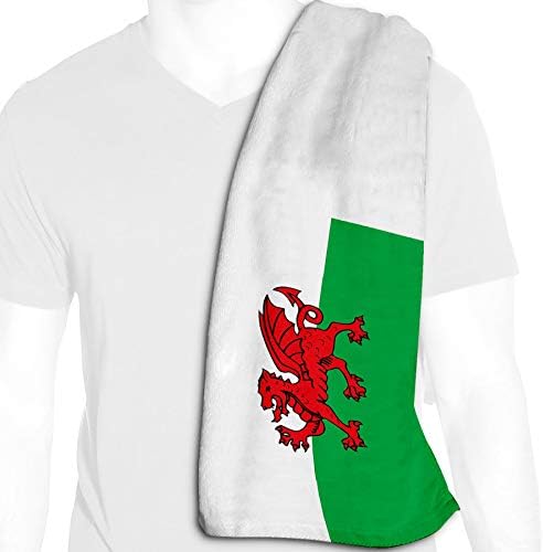 Toalha de resfriamento de microfibra ExpressitBest - 12in x 36in - Bandeira do País de Gales - Wales Flag