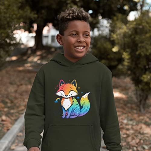 FONS FOX KIDS 'SPONGE FLEECE COWIE - Rainbow Kids' Hoodie - Hoodie de arte gráfica para crianças