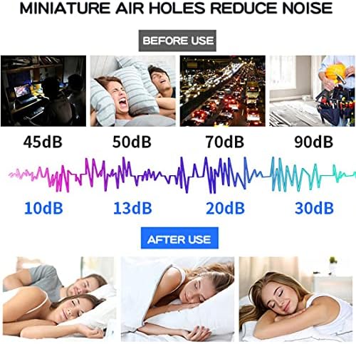 6 pares de tampões de orelha para cancelamento de ruído de sono, tampões para ouvidos de espuma para