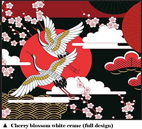 Pano de embrulho de bento japonês Sakura Crane lenço de impressão de guindaste