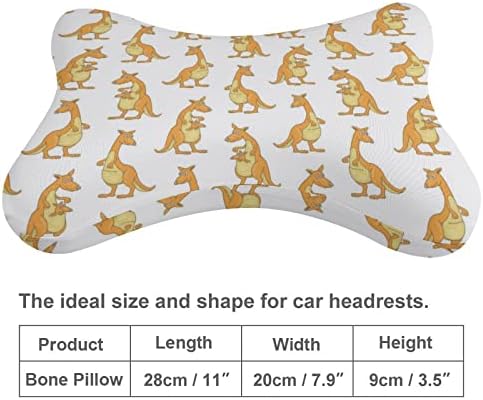 Engraçado, travesseiros de pescoço de carros de cangurus, pó de espuma de espuma macia apoio de cabeça de cabeça