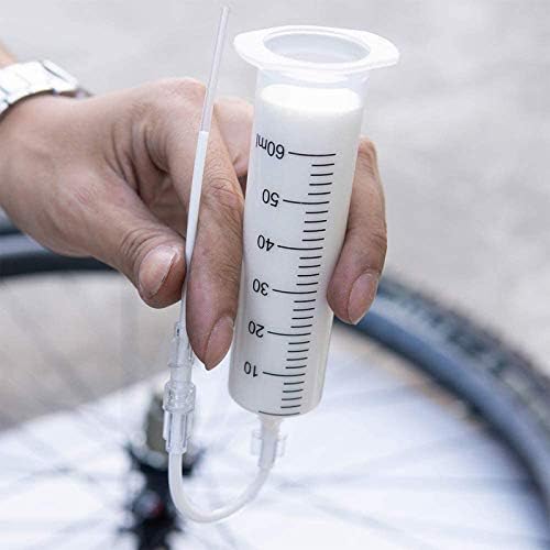 Conjunto de seringa de ciclismo setrovic, seringa injetor de selante de pneu sem câmara de bicicleta com interruptor