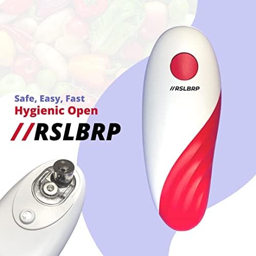 RSLBRP Electric CAN abridor: um toque - sem arestas afiadas, segurança de alimentos e abridor de lata
