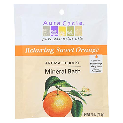 Aura Cacia relaxante Saltão de aromaterapia laranja doce, 2,5 onças de pacote - 6 por caixa.6
