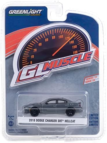 Greenlight 13290 -D Muscle Series 24 - 2018 Dodge Charger Srt Hellcat - Cristal de granito com