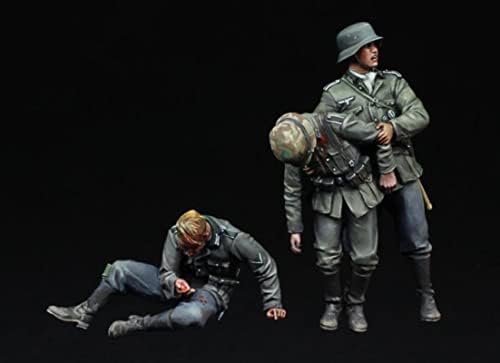 Goodmoel 1/35 Soldado alemão da Segunda Guerra Mundial feriu a resina Figura / Soldado Desmonte e não pintado