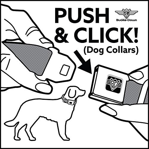 Colar de cachorro cinto de segurança fivela stargazer azul branco vermelho 11 a 17 polegadas de 1,0 polegada