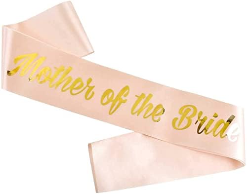 Scued Bachelorette Party Mãe da faixa de noiva Rose Gold com carta de papel alumínio, Favors de chuveiro de noiva,