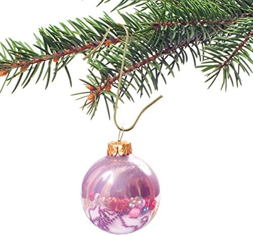 AMOSFUN 100pcs Ornamento de Natal Ganchos de ornamentos de aço inoxidável para bolas de Natal Decorações de