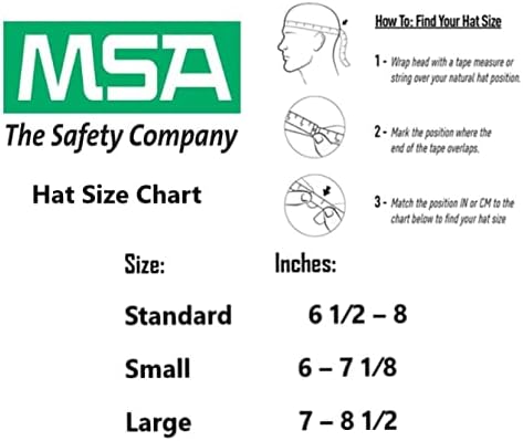 MSA Super-V Tipo 2 Estilo de segurança Hard-chapéu com suspensão de catraca FAS-TRAC III | Casca de polietileno,