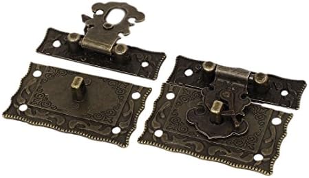 Aexit Jewelry Caixa de jóias impressão de hardware RETRO LATCH HASP HASP Bronze Tone de 50 mm Comprimento