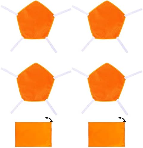 Jiaufmi 4 PCs Blaze Painel de segurança laranja para mochila Painel de laranja pentagonal com 2 PCs