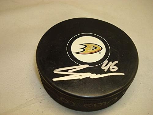 Jiri Sekac assinou o Puck de hóquei de Anaheim Ducks autografado 1a - Pucks autografados da NHL