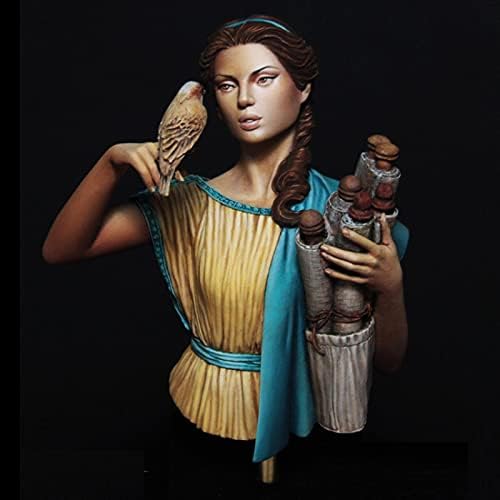 Goodmoel 1/10 Antiga pintora feminina Resina Figura Busto Modelo / Soldado sem pintura e soldado