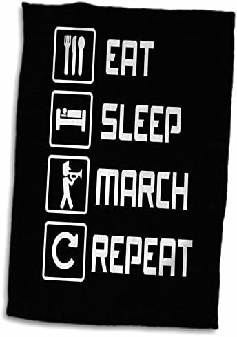 3Drose Eat Sleep March Repita -se para os membros da banda marchando. - Toalhas