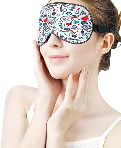 Enfermeira Medicina Máscara Máscara de olhos fofos capa noturna engraçada com alça ajustável para homens