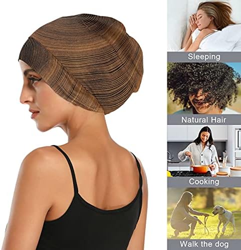 Um boné de tampa de trabalho de semente Sleeping Bonnet Beanies Old Wooden Oak Tree for Women Hair Headwear Night Wrap
