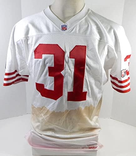 1995 San Francisco 49ers Steve Israel 31 Jogo emitido White Jersey 44 DP26882 - Jerseys de jogo NFL não