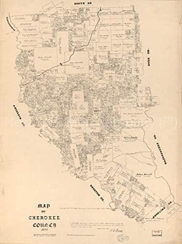 Fotografias infinitas 1879 Mapa | Mapa do Condado de Cherokee, 1879 | Condado de Cherokee Cherokee |