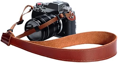 Padwa Brown Grã Full Genuine Leather Câmera Câmera - 1 de 1 largura de couro de couro, tiras de ombro e pescoço
