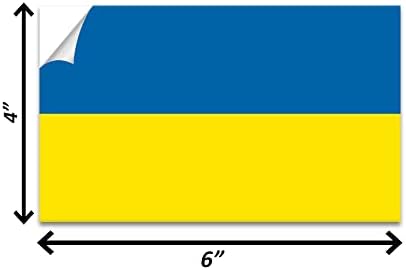 Ignixia Ucrânia Adesivo 4x6 polegadas Ucrânia adesiva de bandeira do carro Ucrânia adesiva de bandeira ucraniana