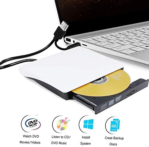 2-em 1 USB-C DVD Externo DVD Disc Player Drive, para HP Dell Lenovo Asus Acer MSI Alienware Apple IMAC