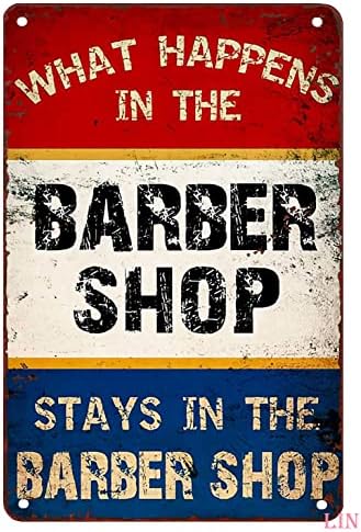 Lata sinais de lata Vintage cozinha barbeiro lojas barbeiro pôster o que acontece na barbeira signo signo chique