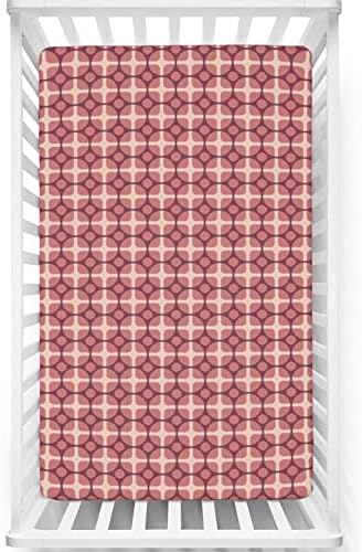 Mini-berço com tema geométrico folhas de berço, lençóis de berço portáteis lençóis de colchão de cama de menina