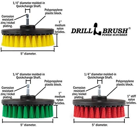 Limpeza de suprimentos - pincel de perfuração - ao ar livre - limpador de rejunte - escova de spin kit de 3