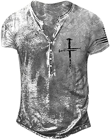 Homens confortáveis ​​camisetas Tops V Botão do pescoço 2023 Moda Casual Tees de verão impresso Blusa