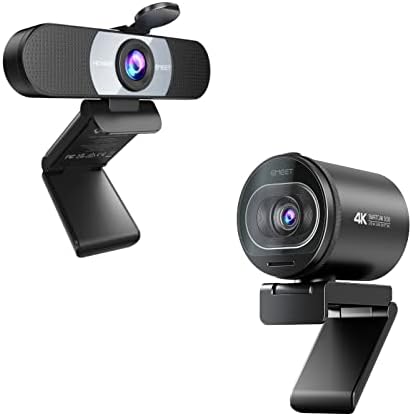 EMEET 1080P HD Webcam C960 Web Camera com microfone e webcam 4K com microfone, S600 Ultra HD