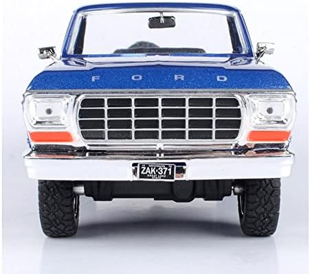 1978 Bronco Ranger XLT com pneu sobressalente Blue Metallic e Silver Timeless Legends Series 1/24 Diecast Model
