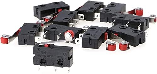 Shubiao limite interruptor 5pcs/set kw12-3 pcb micro roller braço de alavanca de alavanca aberta fechamento