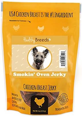 Raças saudáveis ​​Skye Terrier Smokin 'forno de frango peito de peito jerky cão trata 4 oz