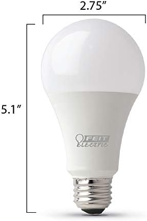 Feit Electric A19 100W Bulbos LED equivalentes, lâmpadas LED diminuídas, luz do dia de 5000k, 1600