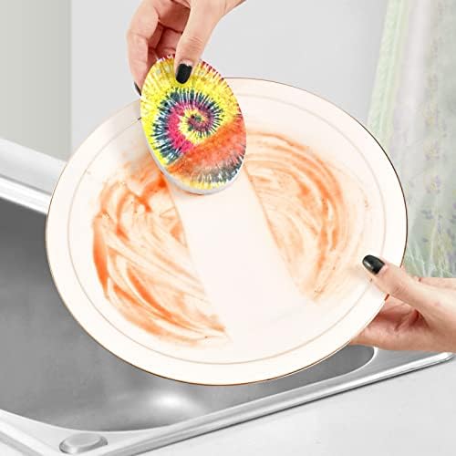 Alaza colorido corante em espiral esponjas naturais esponja de celulares de cozinha para pratos lavando o banheiro