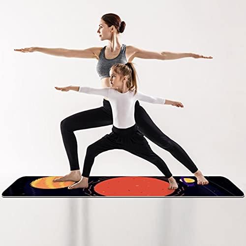 Yoga MAT Galaxy Black Eco Friendly Non Slip Fitness Exercition Tap para pilates e exercícios de piso