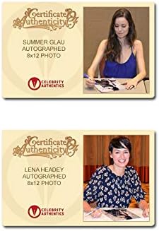 Summer Glau, Lena Headey autografou Sarah Connor Chronicles 8 × 12 foto promocional
