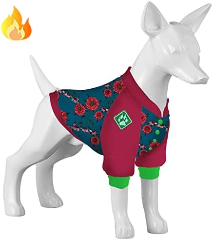 Sweater Lovinpet Pet Cog, capuz de cachorro, tecido quente de flanela de flanela, ensolarada vila, impressões