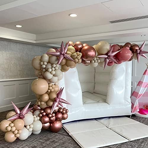Topicão damasco de ouro rosa balão de guirlanda arco kit 155pcs kit de arco de balão para aniversário de aniversário