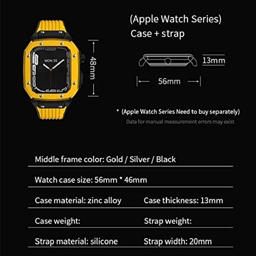 Caso de relógio de liga de liga Murve para série IWATCH 8 7 6 5 4 Tampa de Apple Watch Band 44mm Mulheres 42mm