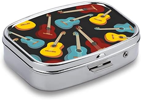 Guitars da caixa de comprimidos Padrão Caixa de tablet em forma de quadrado Caixa de comprimido portátil Pillbox