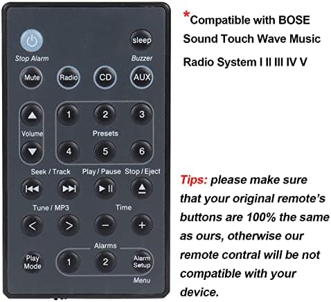 2 PCs Novo controle remoto de substituição universal compatível com o controle remoto de Bose, compatível com