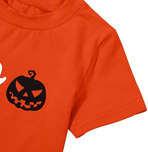 Halloween T camisetas Baby Pumpkin Boo Print Camisa engraçada Ghost Graphic Unisex Baby Halloween Dia