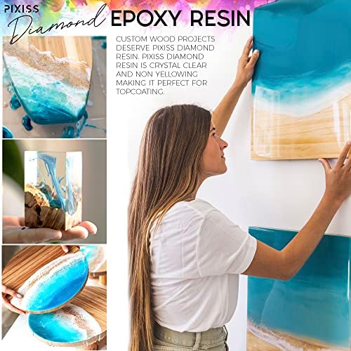 Resina de resina epóxi Resina de fundição cristalina para epóxi e resina Art | Kit de 2 galões da marca