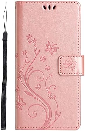 Caixa de carteira do Diário de Mavis Galaxy A14 5G, capa de fólio de couro com relevo floral para a capa Samsung
