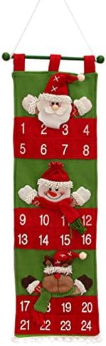 Calendário de advento bestoyard calendário de Natal Countdown pendurado calendário decorativo 24 dias DIY Countdown
