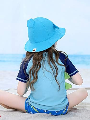 Baby Sun Hat Hat Costo Capéu de Verão UPF 50+ Chapéu Bucket menino UV Sun Protection Hats Kids