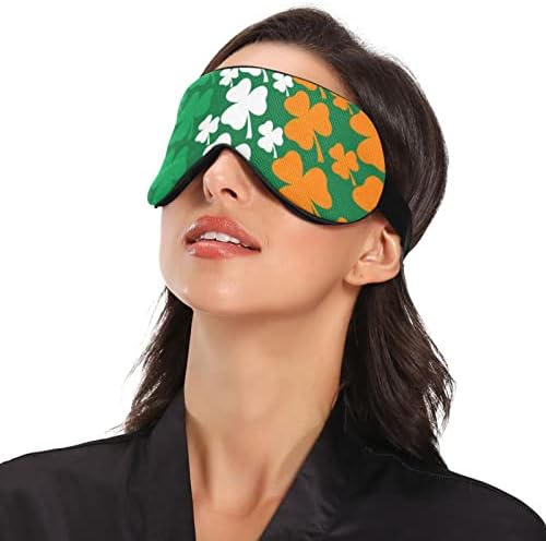 Máscara de olho do sono unissex Patricks-Dia-Irish-Flag Night Sleeping Máscara de dormir confortável